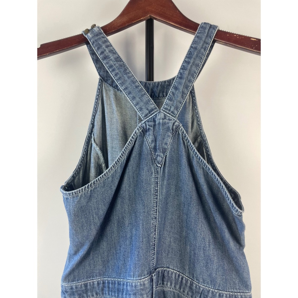 Pilcro Chambray Femme Denim Halter Wide Leg Jumpsuit Retro Blue Women Size 8 - Picture 10 of 16